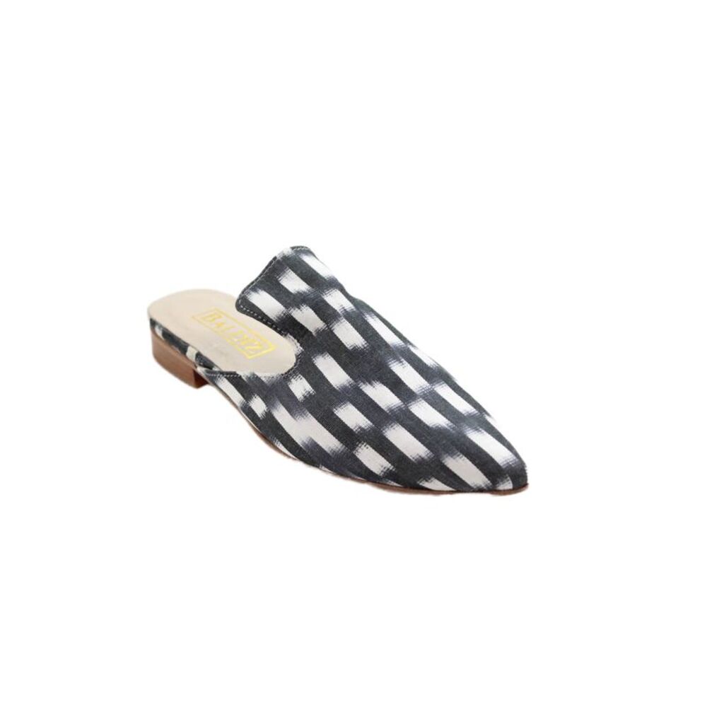 Baldiz Womens Printed Amelia Slides Shoes Black White Size 8